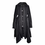 poizen-industries-black-fleece-long-angel-coat-jacket-front