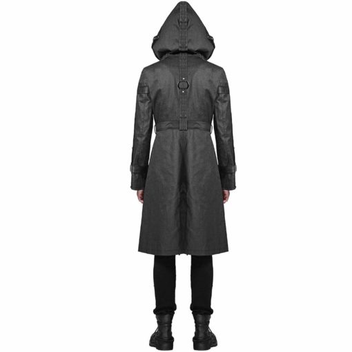 Punk Rave Mens Hooded Coat, Gothic Jackets for Men, Dieselpunk Punk Faux Leather, Best Jackets for Men