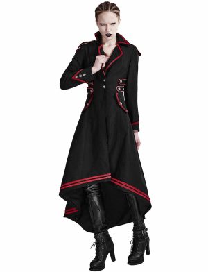 Punk Rave, chaqueta de abrigo militar Steampunk, uniforme gótico, las mejores chaquetas para mujer