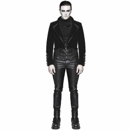 punk-rave-tailcoat-steampunk-swallowtail-front-model-sttraight Punk Rave, devil Fashion, Steampunk Vampire Swallowtail, Gothic Jackets for Men