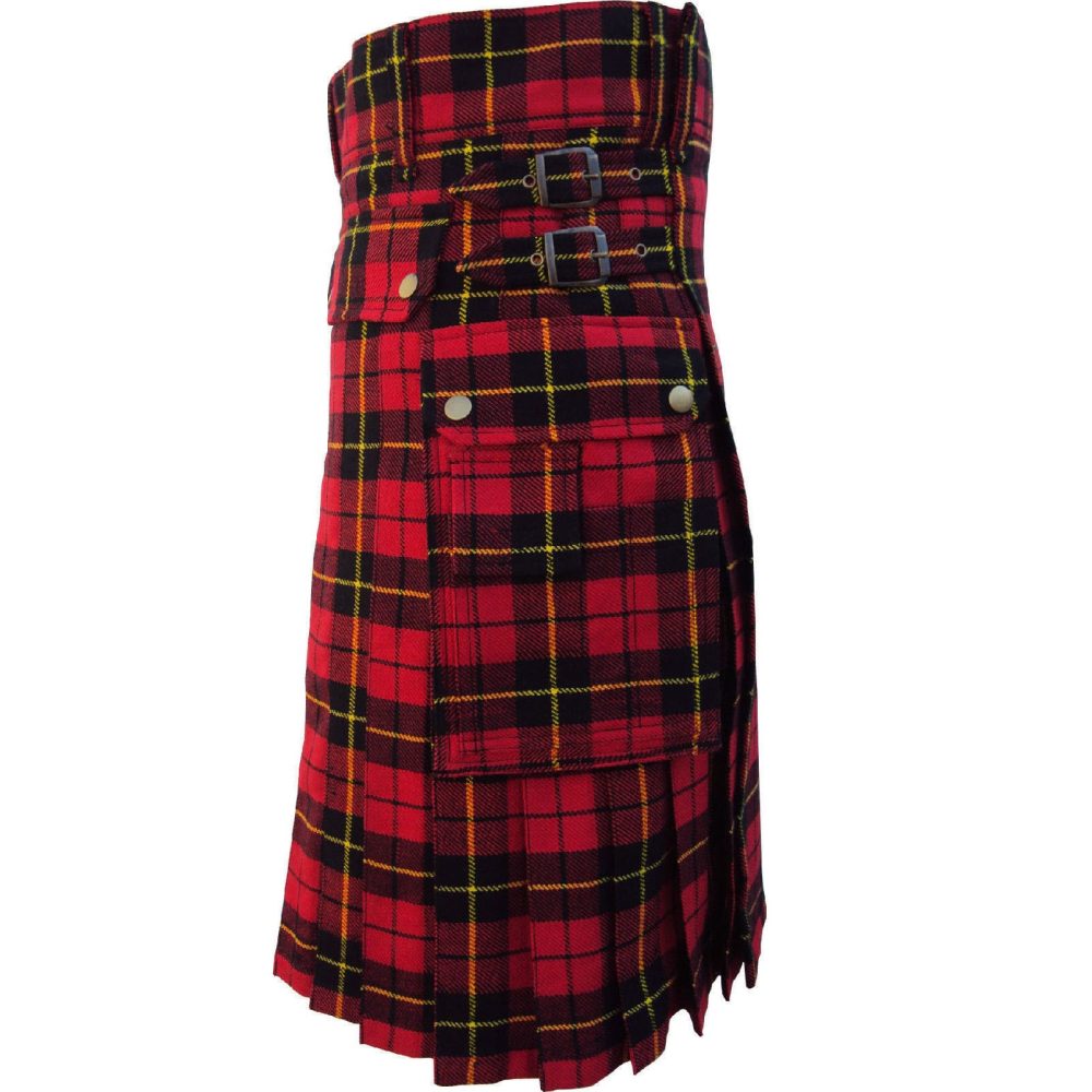 Mcdonald utility kilt, Mcdonald Tartan kilt, Mcdonald tartan, tartan utility kilt