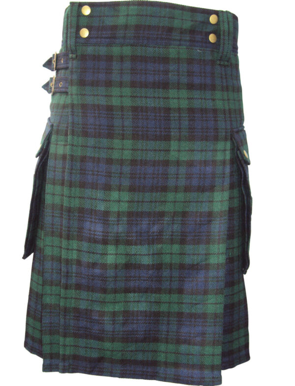 scottish-highland-wears-blackwatch-tartan-prime-kilts-front Blackwatch Tartan Prime Kilts, Scottish Tartans, Traditional Kilts, Best Kilts for Men