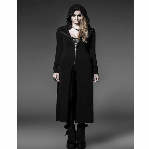 steam-long-cardigan-shirt-jacket-black-witches-gothic-visual-kei-front-model Visual Kei coats, Gothic Women Jackets, witches Jackets, best jackets to buy