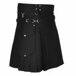 Stilvolle schwarze Utility-Kiltfront