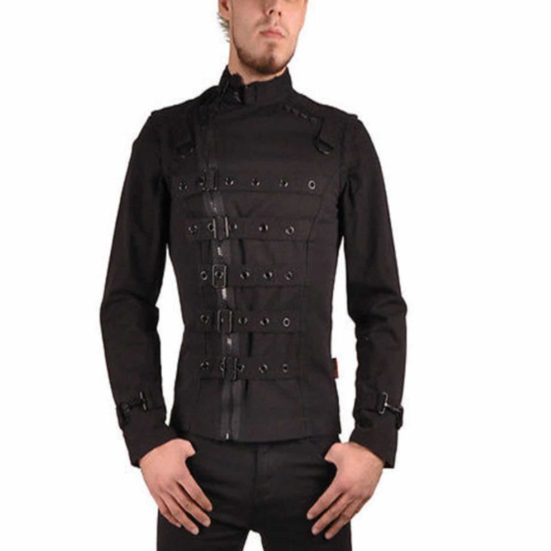 Bondo Bondage Emo Cyber Goth, Gothic Jackets, Gothic Jackets for men, gothic jacket for sale, punkrave gothic jacket, rave jacket, hook jacket, goth jacket for sale