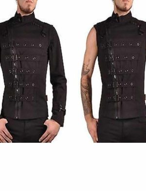 Bondo Bondage Emo Cyber Goth, Gothic Jackets, best Jackets, Gothic Jackets for men