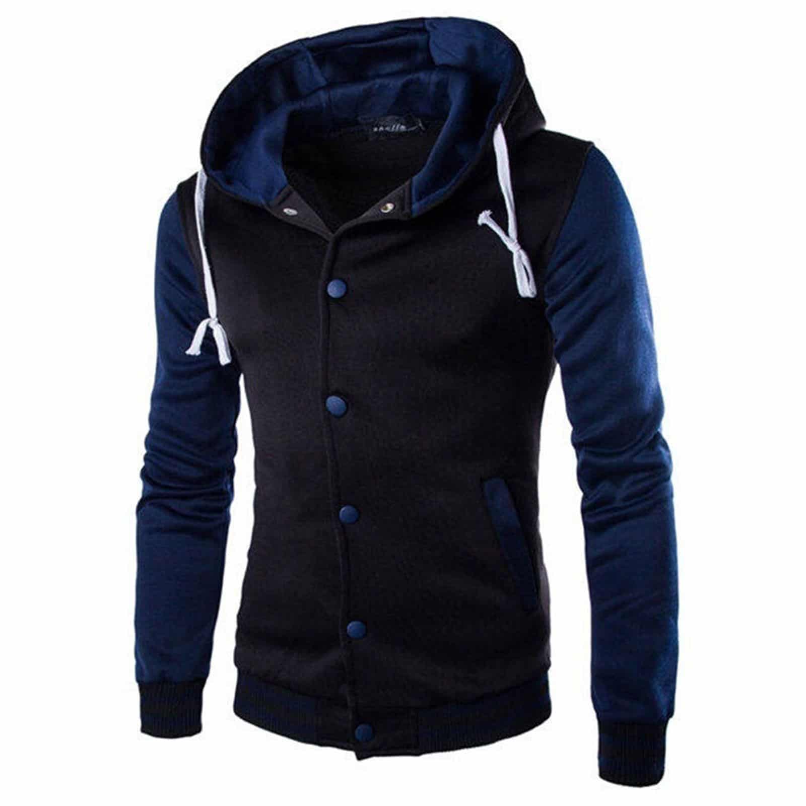 hooded baseball jacket