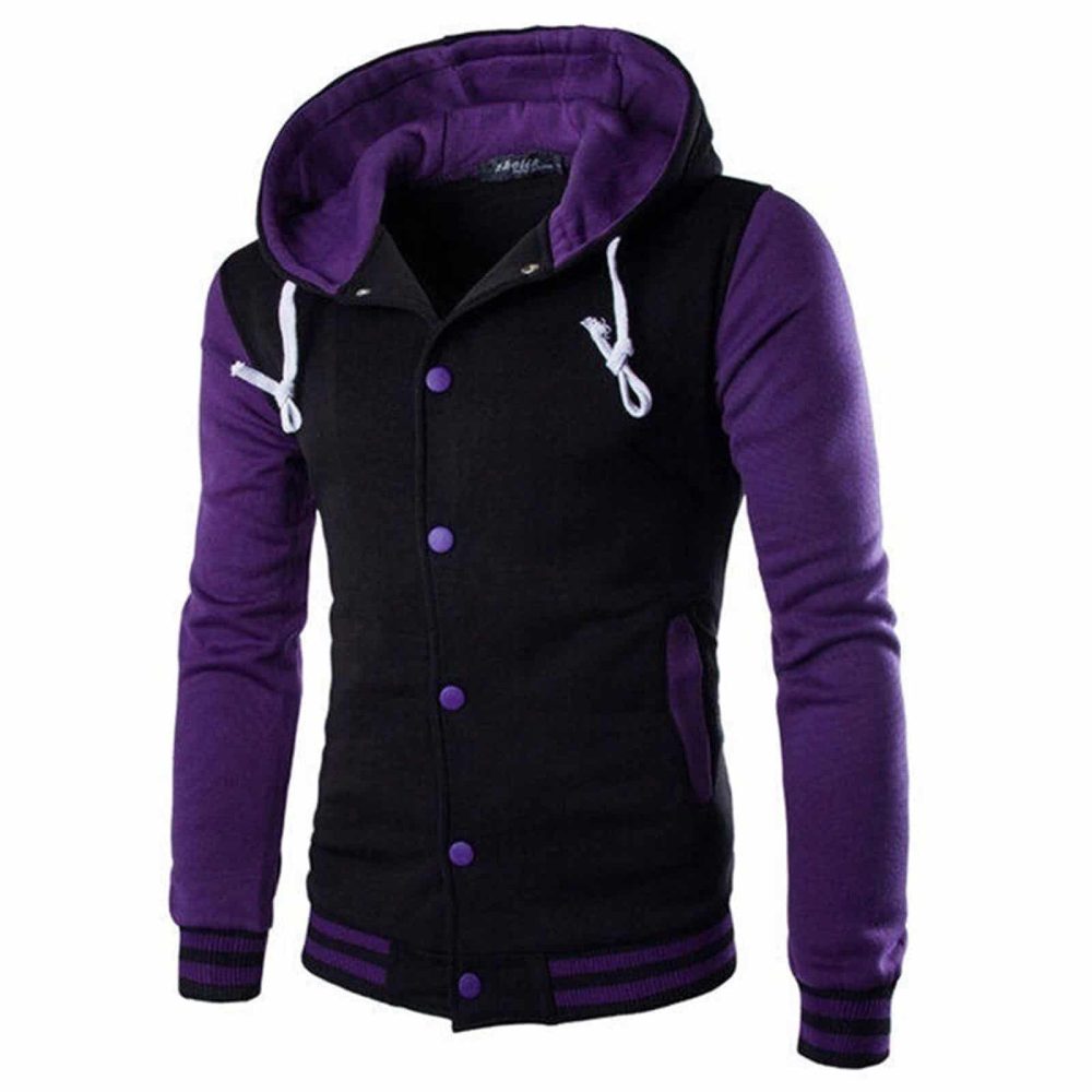 Purple Varsity Letterman Baseball Jacket - Maker of Jacket