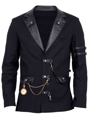 Jacke Herren schwarz Gothic black jacket, Vintage Jackets for Men, Gothic Jackets for Man