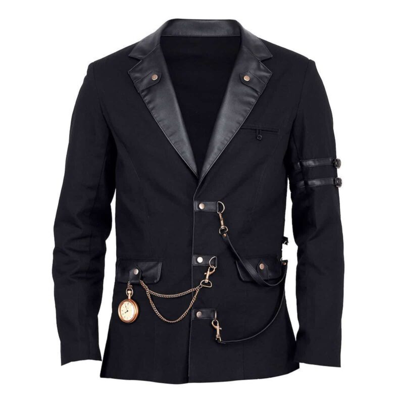 Jacke Herren schwarz Gothic black jacket, Vintage Jackets for Men, Gothic Jackets for Man, gothic jacket for sale, buy gothic jackets, gothic jacoet for sale, miliary jacket for sale, buy military jacket