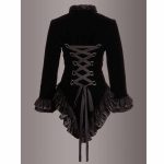 mujer-terciopelo-victoriano-steampunk-doma-gotica-frac-corsé-espalda-chaqueta-espalda-negra