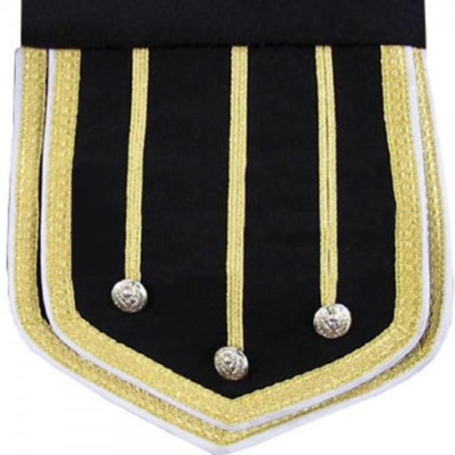 Black Fancy Doublet Piper Jacket with Gold Trim, doublets, fancy doublets, doublets