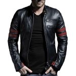 Black-Leather-Jacket-with-Brown-Straps