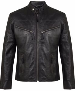 black leather, leather jacket, slim fit jacket, black leather jack