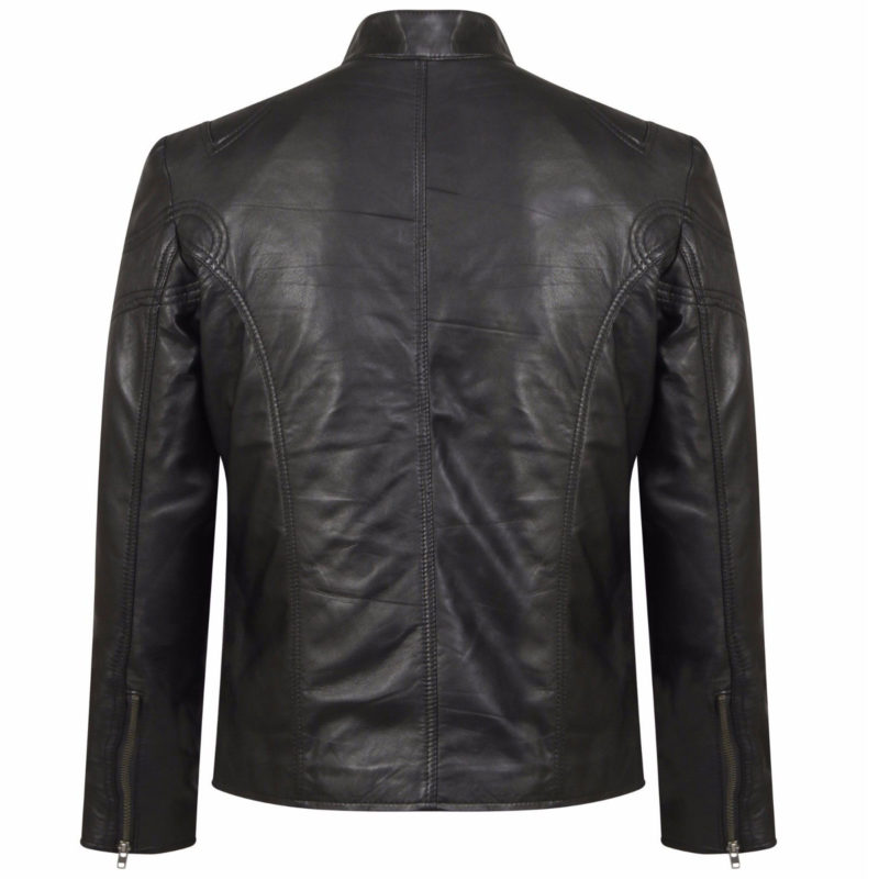 black leather, leather jacket, slim fit jacket, black leather jack, zipper leather jacket, leather jacke by Kilt and Jacks, custom leather jackets
