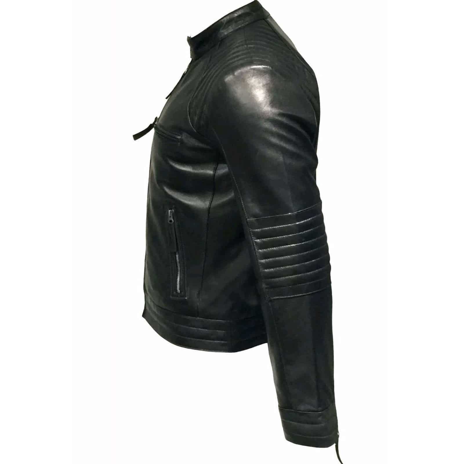 Padded Leather Jacket with Stand Collars | Custom Jacket - Kilt and Jacks