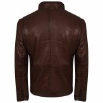 Brown Soft Real Leather Jacket back