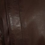 Brown Soft Real Leather Jacket stitching