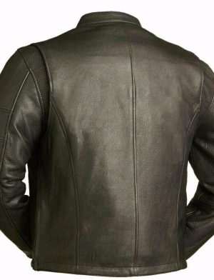 Lederjacke, Lederjacke für Herren, Jacke im Café-Stil, Biker-Lederjacke, Bikerjacke