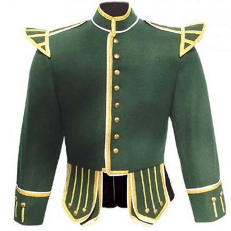 doublet jacket. green doublet jacket, piper doublet jacket, piper jacket for sale, doublet piper jacket for sale, buy doublet jacket, buy piper jacket, scottish doublet jacket