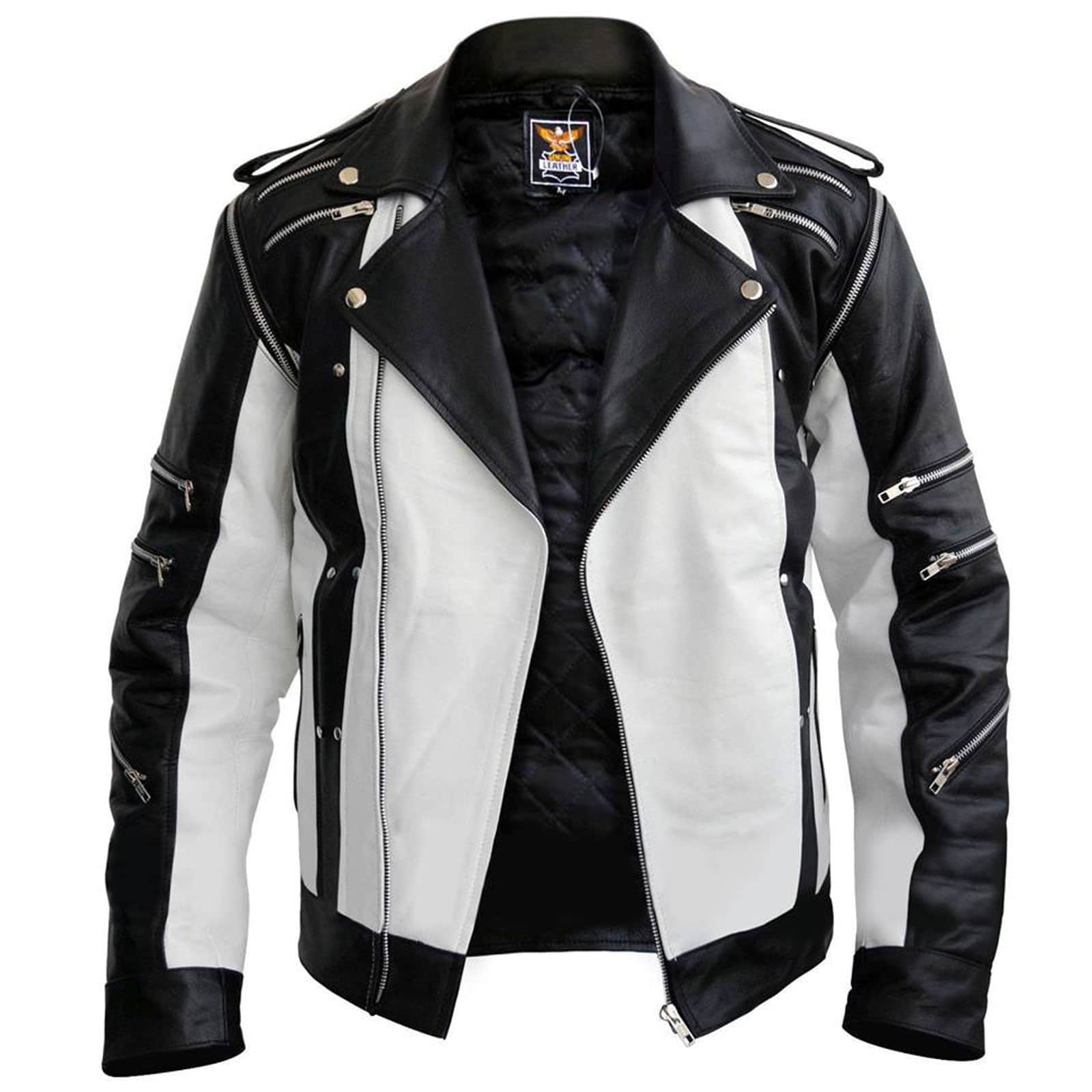 Jackson Yellow and Black Leather Motorcycle Jacket