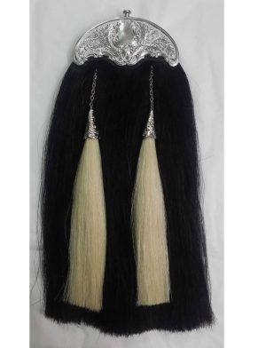 Black hair sporran, Horse hair sporran, Celtic sporran, traditional sporran