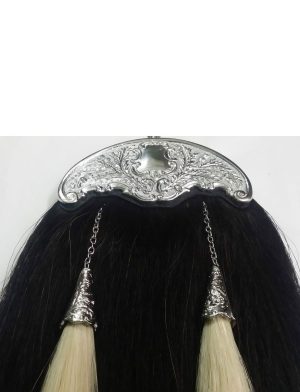 Sporan de cheveux noirs, sporran de crin de cheval, sporran celtique, sporran traditionnel