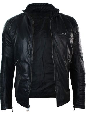 chaqueta de estilo retro, chaqueta de cuero, chaqueta de cuero negro, chaqueta slim fit
