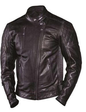 Ronal Sands Lederjacke, Clash Lederjacke, schwarze Lederjacke, gepolsterte Lederjacke