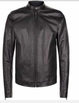 schwarzes Leder, Lederjacke, schwarze Jacke für Männer