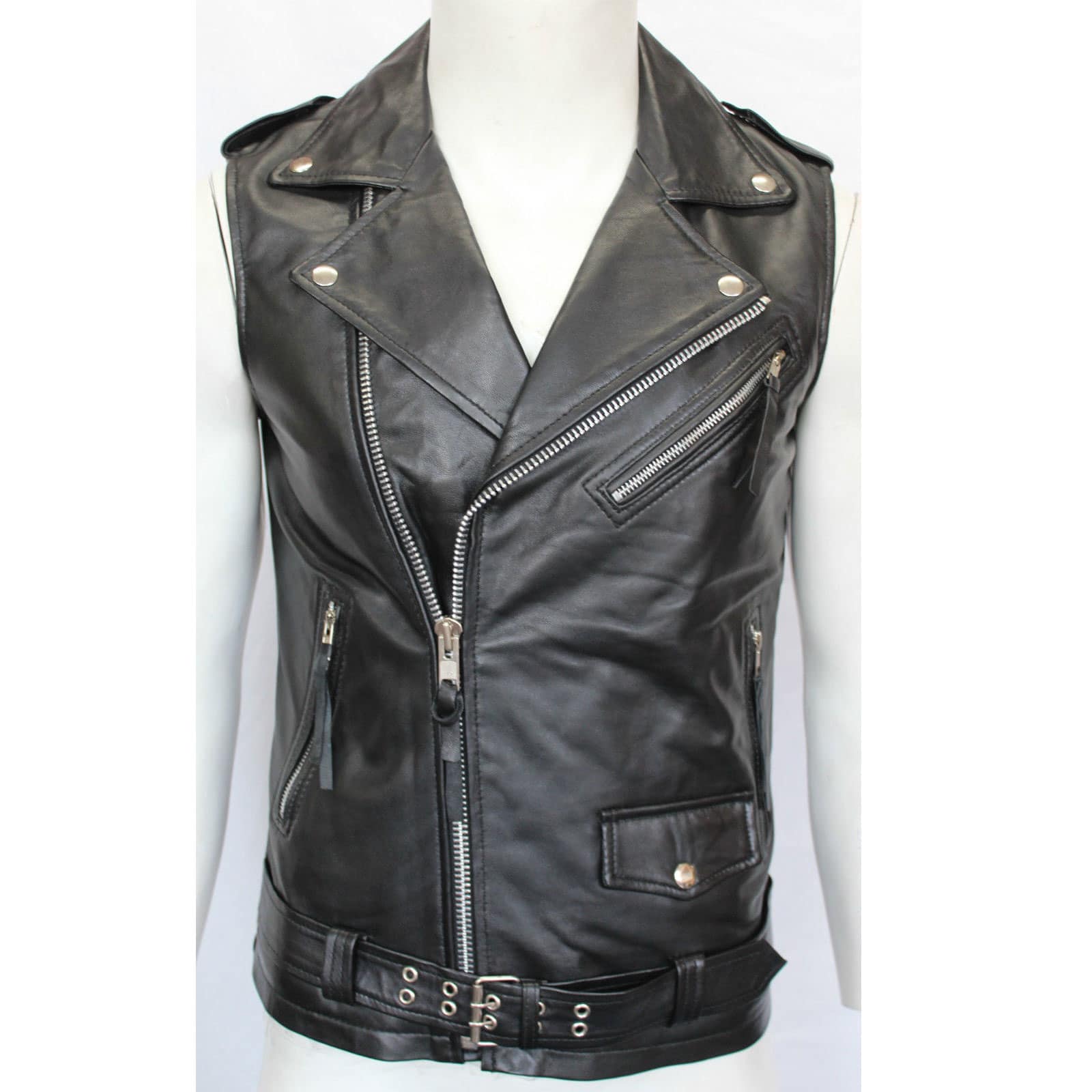 Buy Brando Motorcycle Leather Vest - Vests for Men 0070