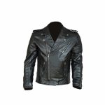 Vintage-Classsical-Black-Leather-Kilt-front