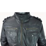 Vintage-Slim-Fit-Black-Leather-Jacket-close