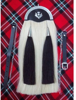 White Horse Hair sporran, sporran, Hair sporran, Fur sporran