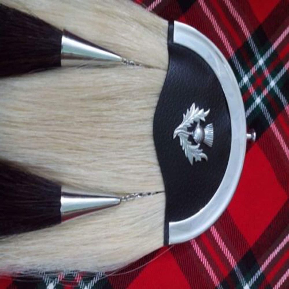 White Horse Hair sporran, sporran, Hair sporran, Fur sporran