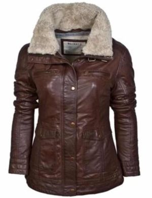 leather jacket, fur collar jacket, faux leathrer jacket