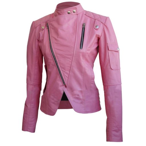 Women leather jacket, leather jacket for women, pink leather jacket, best leather jacket
