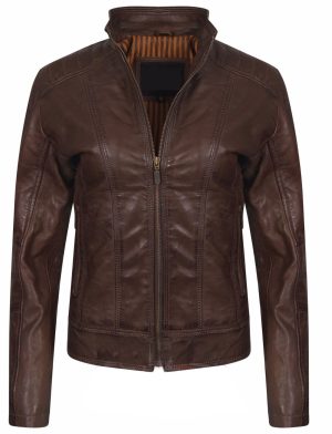 leather jacket, women leather jacket, stylish jacket, Leather jacket for women, brown leather