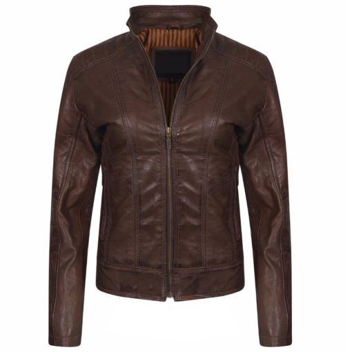 Brown-Leather-Jacket-for-Women leather jacket, women leather jacket, stylish jacket, Leather jacket for women, brown leather