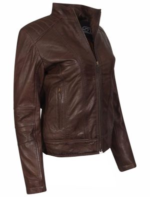 leather jacket, women leather jacket, stylish jacket, Leather jacket for women, brown leather