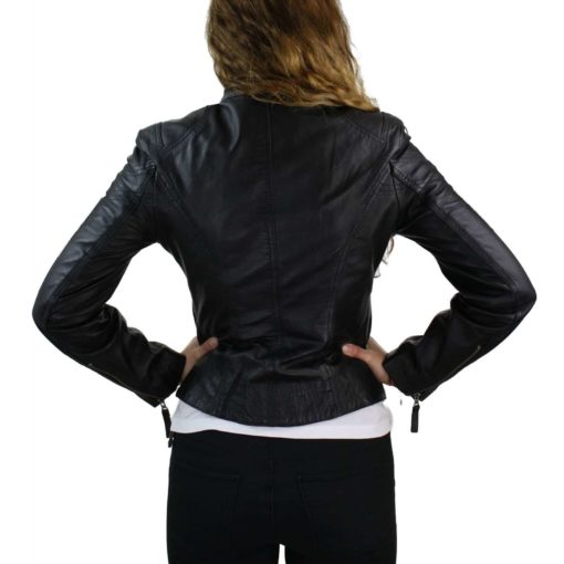 leather jacket, leather jacket for women, snap closure leather jacket, best leather jacket