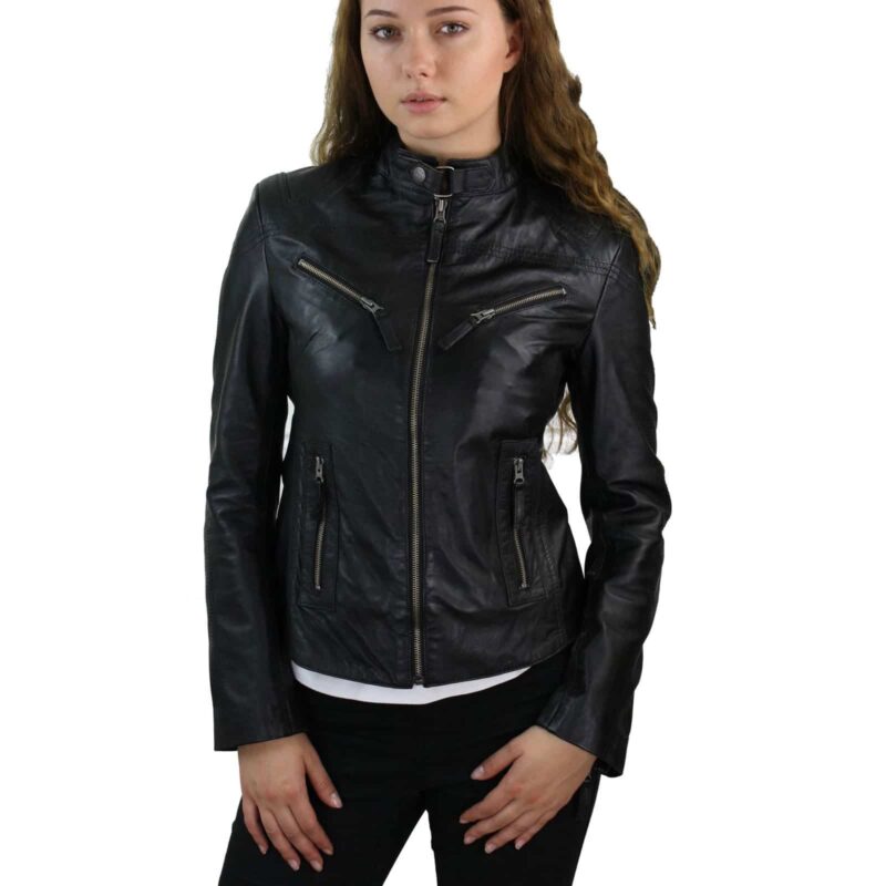 Pasen Begroeten Email schrijven Slim Fit Biker Leather Jacket for Women | Bespoke Jacket | Kilt and Jacks