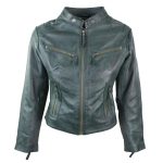Leather-Slim-fit-Jacket-for-Women-green