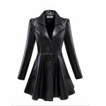 Long-Blazer-Leather-Jacket-for-Women-front-black