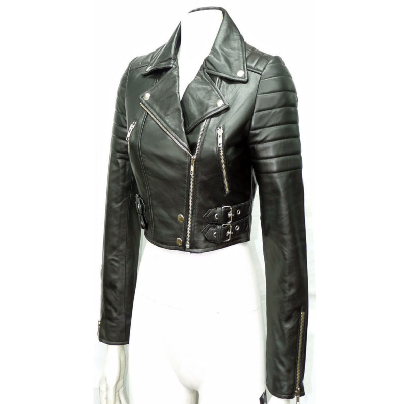 Cropped Biker Leather Jacket for Women | Kilt and Jacks