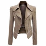 Motorcycle-Style-Slim-Fit-Leather-Jacket-for-Women-ziper