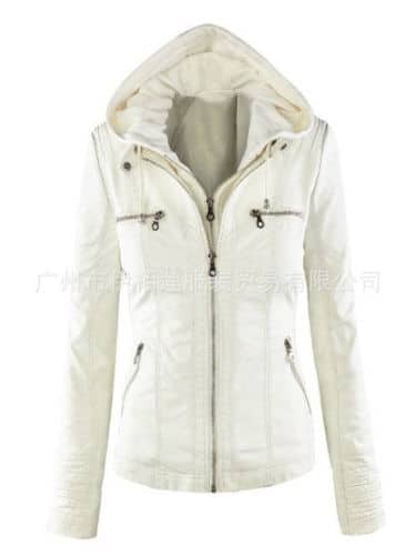 Kilt and Jacks Hooded Leather Jacket for Women