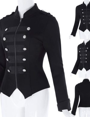 gothic jacket, leather jacket, gothic jacket for women, women gothic Jacket