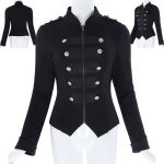 Steampunk-Emo-MCR-Punk-Gothic-Military-Jacket-front