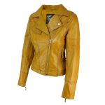 Studded-Yellow-Leather-Jacket-for-Women-side